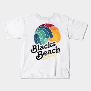 Blacks Beach California Surfing Surf Sunset Wave Kids T-Shirt